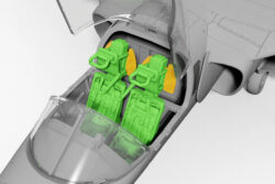 Pilot Replicas 483D003 SAAB 105 Ejection Seats – High precision 3D printed (Sold in pair)