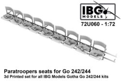 BG 72U060 Gotha Go-242A-1 / Go-244 – Paratroopers Seats (3D-Printed / for IBG Models kits)