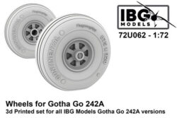 IBG 72U062 Gotha Go-242 A-1 / Go-244 – Wheels (3D-Printed / for IBG Models kits)