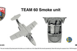 Pilot Replicas 483D018 SAAB SK60 TEAM 60 1976-2000 – Conversion Parts to Create One of the Total 7 Aicrafts from Display Team TEAM 60