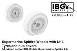 IBG 72U096 Supermarine Spitfire – Wheels with IJ13 Tyres and Hub Covers (for IBG Kits / 3D-Printed)