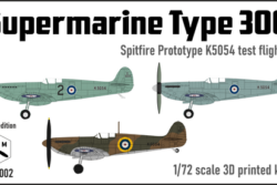 IBG A720002 Supermarine Spitfire Prototype K5054 – Stages 2,3 and 4 (Test Flights)