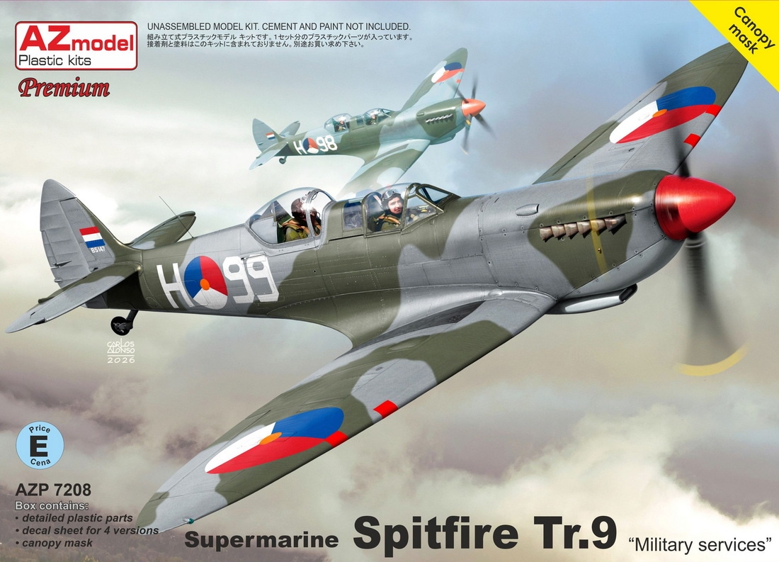 AZ Model AZP7208 Supermarine Spitfire Tr.9 "Military Service" (Nederlandse uitvoering)