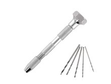 Hobbytime Tools HT1201 – Double-Ended Pin Vice incl. 5 boortjes